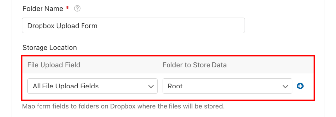 Configuring storage location