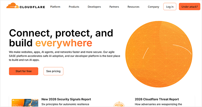 Site web Cloudflare