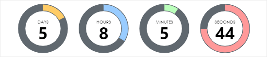 An example timer created using Countdown Builder