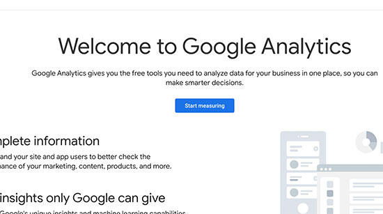 Google Analytics sign up