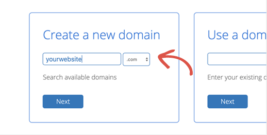 Select your domain name