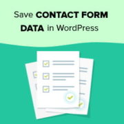How to save contact form data in the WordPress database