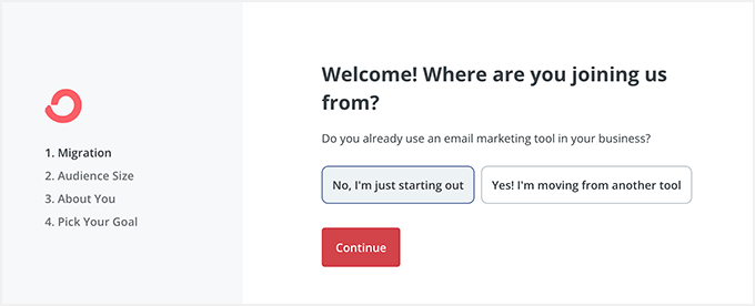 ConvertKit welcome page