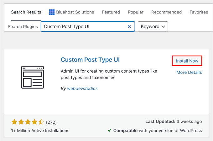 Installing the CPT UI plugin