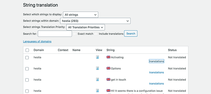 WPML string translation