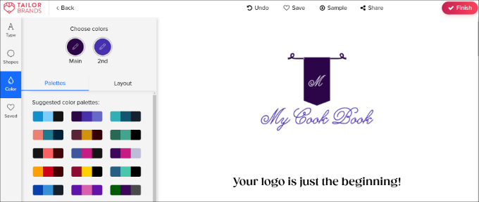 WebHostingExhibit change-color-of-logo How to Make a Logo for Your Website (Beginner's Guide)  