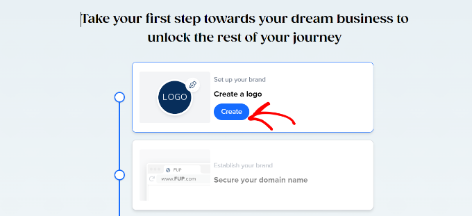 Click create logo button