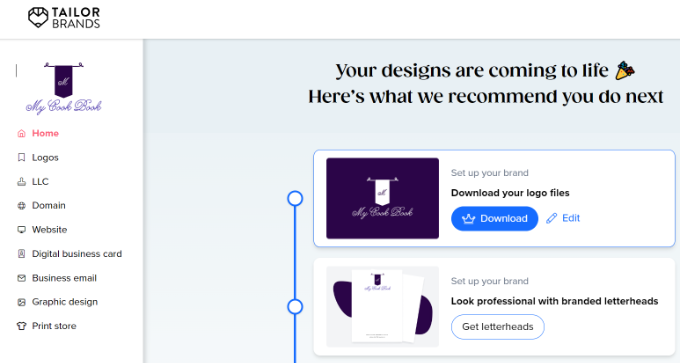 WebHostingExhibit download-your-tailor-brands-logo How to Make a Logo for Your Website (Beginner's Guide)  