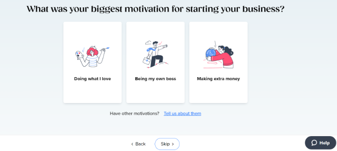 Select your motivation for starting a business