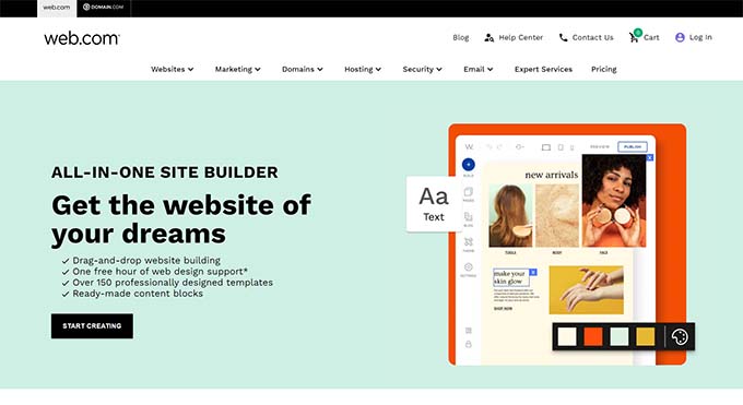 Web.com website builder