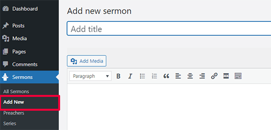 Add new sermon