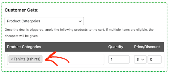 Choosing the discounted product in WooCommerce