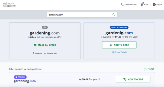 Network Solutions domain search Network Solutions domain search