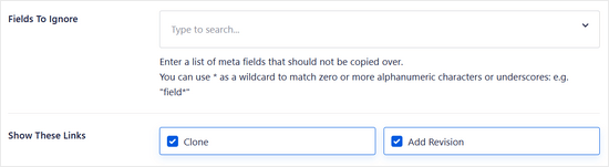 Add meta fields to ignore in Duplicate Posts