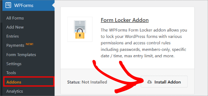 form locker addon 