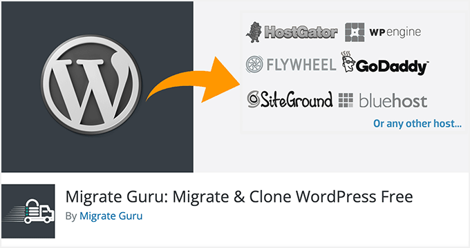 The Migrate Guru plugin for WordPress