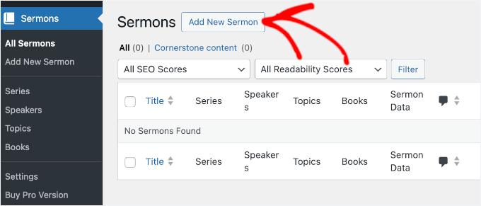 Adăugarea unei noi predici