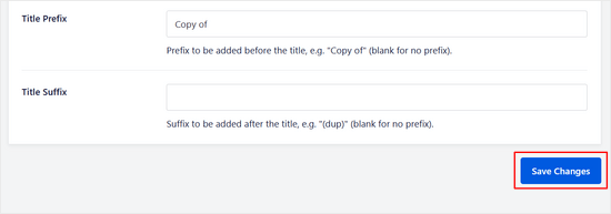 Add title prefix and suffix to your duplicated posts and pages
