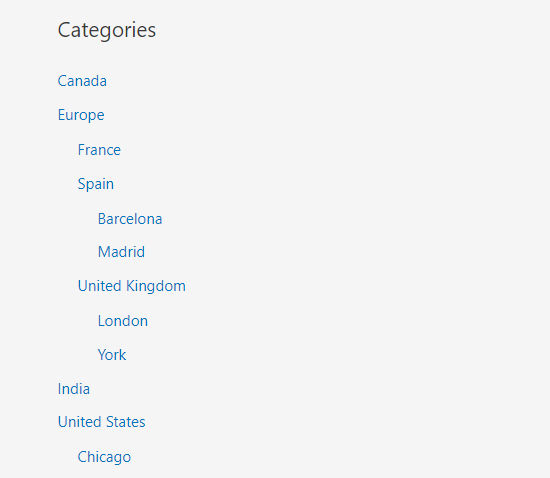 Categories Google product