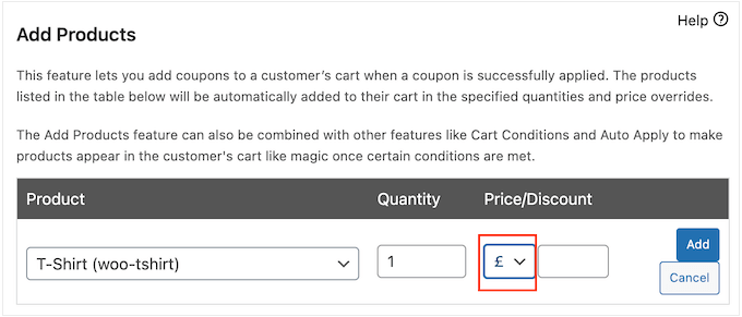 Overriding your site's price settings