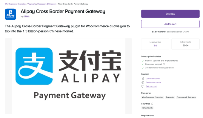 AliPay payments