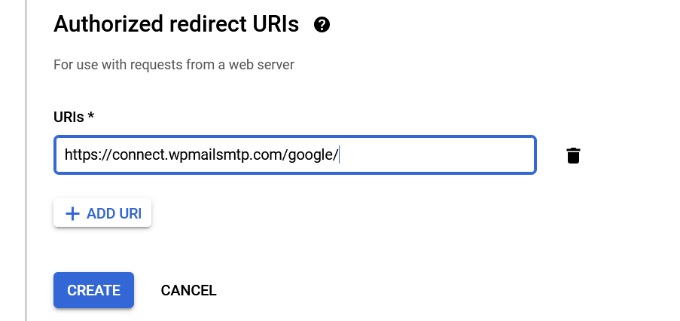 Add redirect URLs