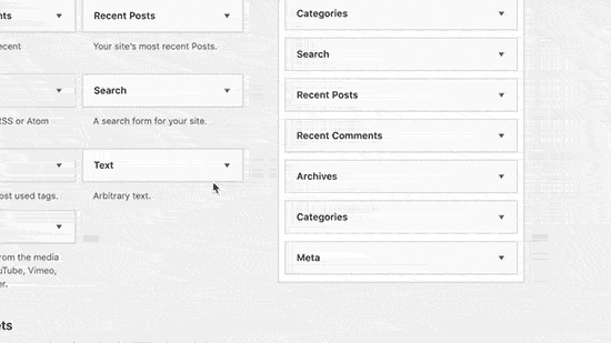 Drag and drop text widget to WordPress sidebar - WPBeginner Drag and drop text widget to WordPress sidebar