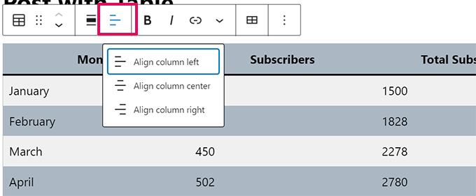 WebHostingExhibit aligncolumns-1 How to Add Tables in WordPress Posts and Pages (No HTML Required)  