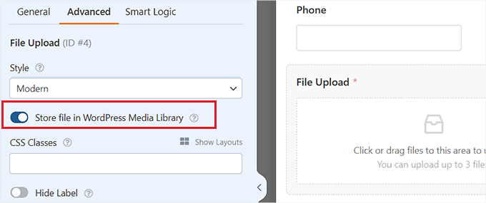 WebHostingExhibit allow-form-to-store-files-in-media-library How to Create a File Upload Form in WordPress  