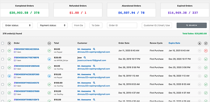 Logs de download no plugin Gerenciador de Downloads