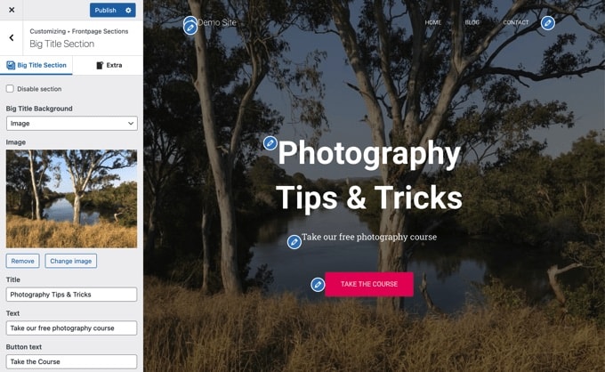 WebHostingExhibit homepagecustomizerphotographytips How to Edit a WordPress Homepage (Easily & Effectively)  