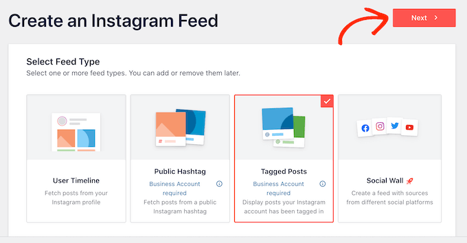 How to show tagged posts in a custom Instagram feed