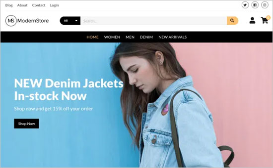 clothes shop website