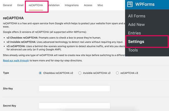 Adding reCAPTCHA to your contact form Adding reCAPTCHA to your contact form