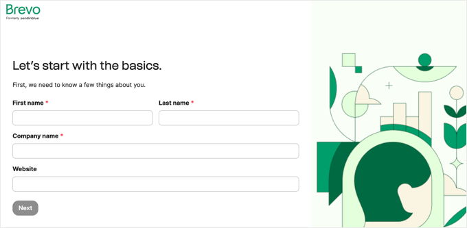 填写您的 Brevo 用户个人资料