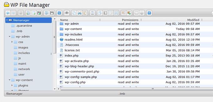 Visualizar arquivos no plugin Gerenciador de Arquivos