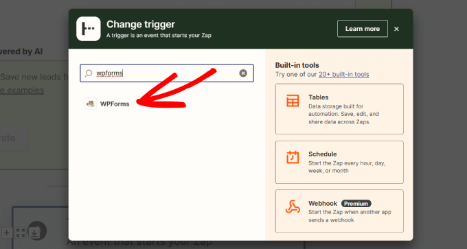 WPForms zapier trigger