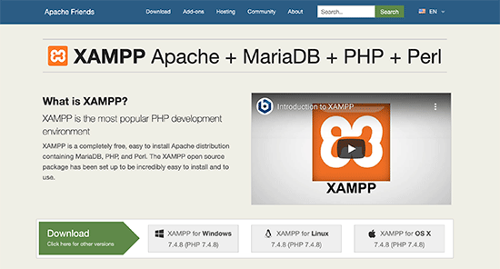 Download XAMPP to your computer