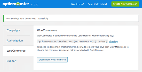 OptinMonster and WooCommerce are now connected