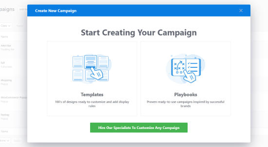 Select a template or playbook