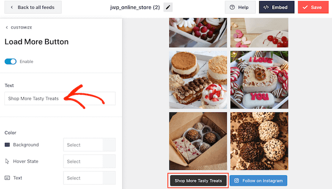 如何向可购物的 Instagram feed 添加“加载更多”按钮