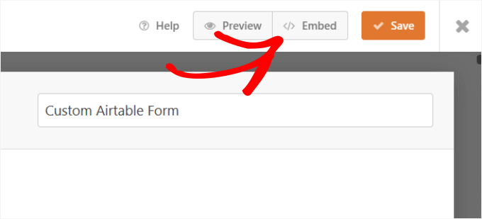 WPFormsの埋め込みボタン