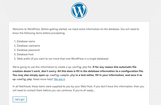 WordPress 安装要求