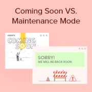 Difference between coming soon and maintenance mode