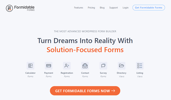 The Formidable Forms website