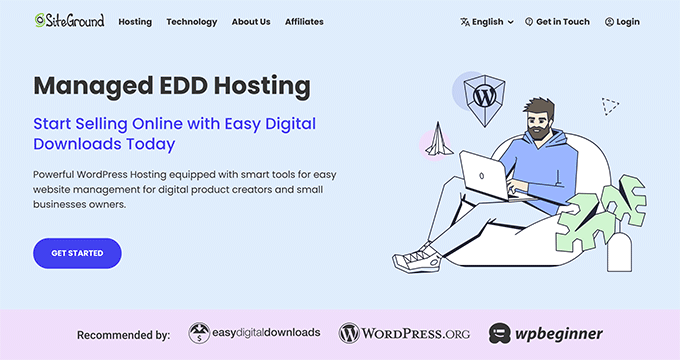 SiteGround Managed Hosting for Easy Digital Download (EDD)