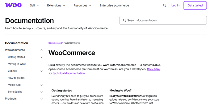 WooCommerce documentation