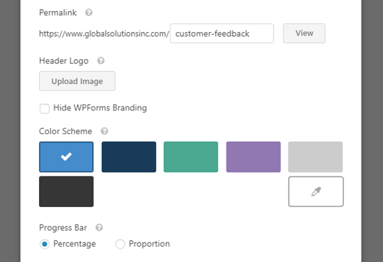 Editing the other options for your conversational form - WPBeginner Editing the other options for your conversational form