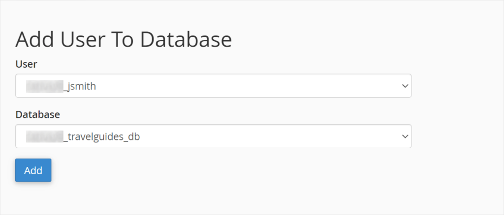 Add user to database