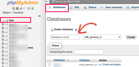 Create database